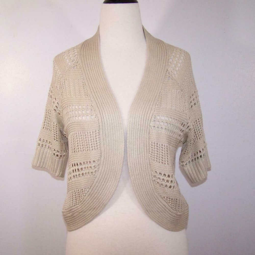 Liz Claiborne Beige Knit Shrug